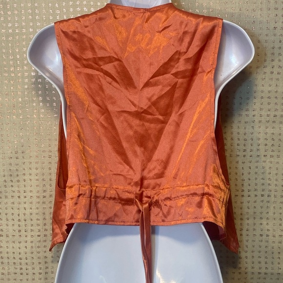 Vintage Silky Coral Open Vest - Picture 3 of 6